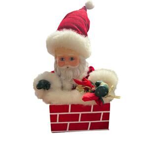 VTG Musical Pop Out Of Chimney Christmas Sings Silent Night